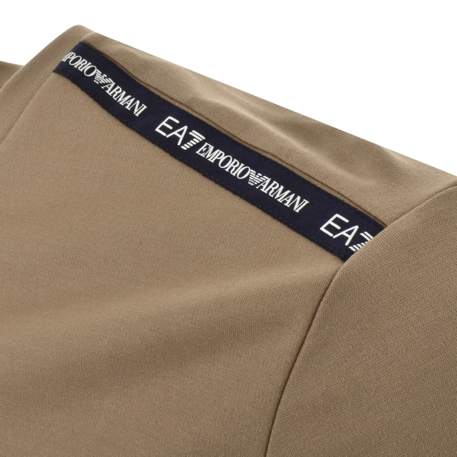 EA7 Emporio Armani Logo T Shirt Brown | Mainline Menswear